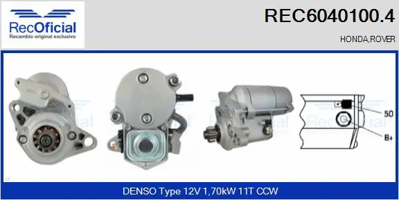 Démarreur RECOFICIAL REC6040100.4