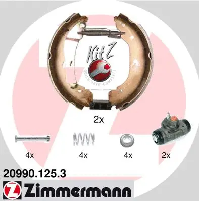 Jeu de mâchoires de frein ZIMMERMANN 20990.125.3