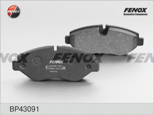 Kit de plaquettes de frein, frein à disque FENOX BP43091