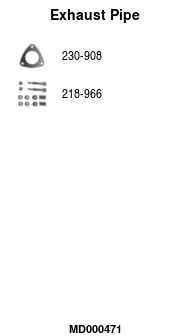 Tuyau d'échappement FA1 MD000471