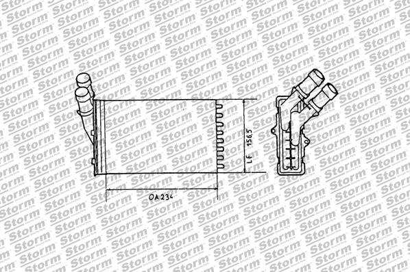 Système de chauffage STORM QUALITY PARTS 26001