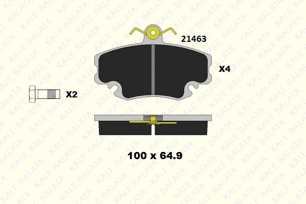 Kit de plaquettes de frein, frein à disque KALE 21463 182 14