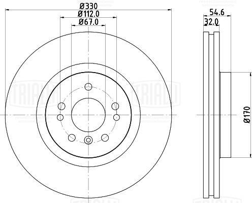 Disque de frein TRIALLI DF 265319