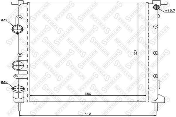 Radiateur, refroidissement du moteur STELLOX 10-26183-SX
