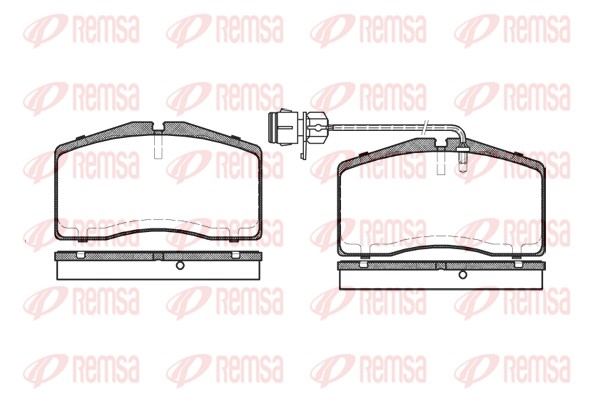 Kit de plaquettes de frein, frein à disque REMSA 0448.02