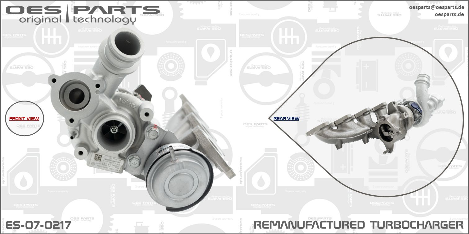 Turbocompresseur, suralimentation OES PARTS ES-07-0217