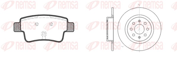 Kit de freins, frein à disques REMSA 81198.00