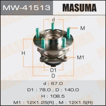 Kit de roulements de roue MASUMA MW-41513