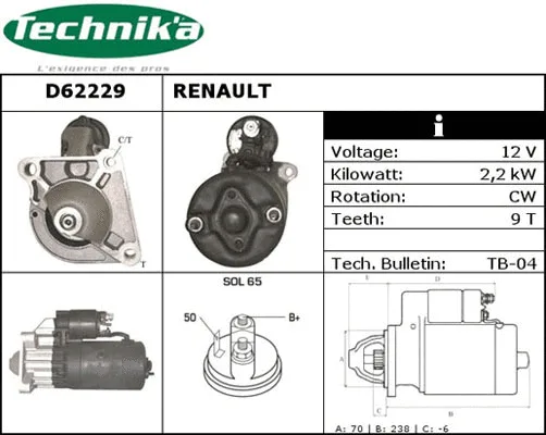 Démarreur Technika D62229