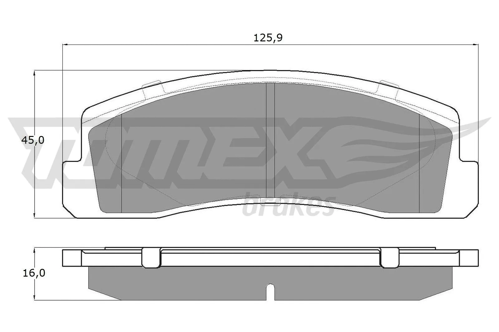 Kit de plaquettes de frein, frein à disque TOMEX Brakes TX 12-16