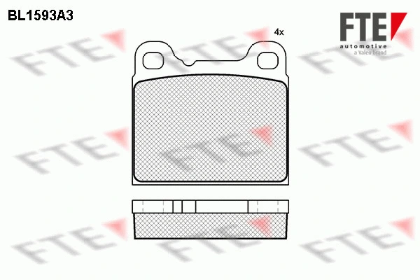 Kit de plaquettes de frein, frein à disque FTE 9010242