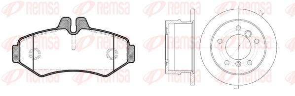 Kit de freins, frein à disques REMSA 8733.00