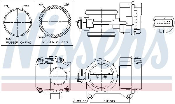 Corps papillon NISSENS 955096