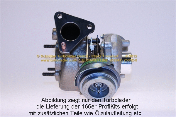 Turbocompresseur, suralimentation SCHLÜTTER TURBOLADER 166-02710MAX