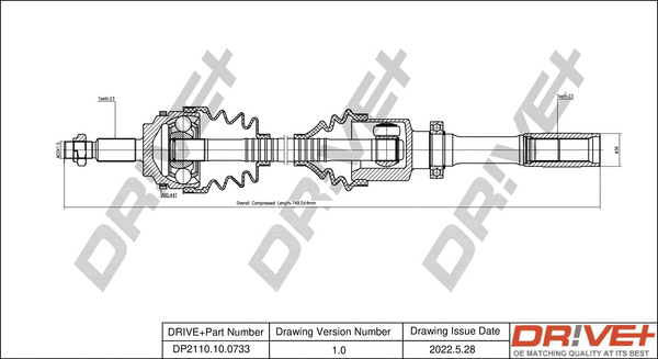 Arbre de transmission Dr!ve+ DP2110.10.0733