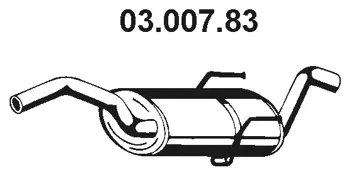 Silencieux arrière EBERSPÄCHER 03.007.83