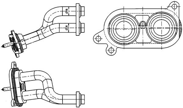 Canalisation, échangeur de chaleur MAHLE AHX 3 000P