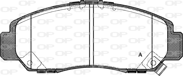 Kit de plaquettes de frein, frein à disque OPEN PARTS BPA0747.12