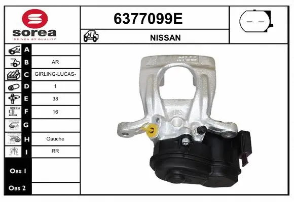 Étrier de frein STARTCAR 6377099E