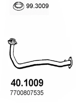 Tuyau d'échappement ASSO 40.1009