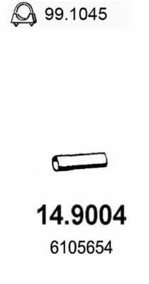 Tuyau d'échappement ASSO 14.9004