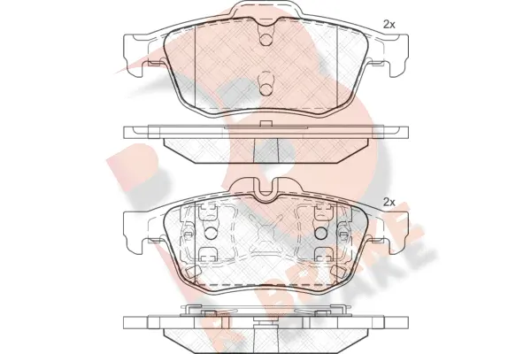 Kit de plaquettes de frein, frein à disque R BRAKE RB2025