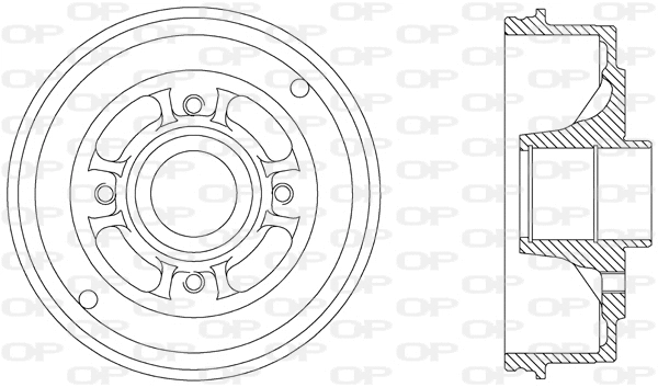 Tambour de frein OPEN PARTS BAD9038.30