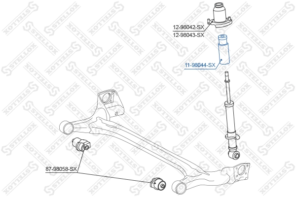 Butée élastique, suspension STELLOX 11-98044-SX