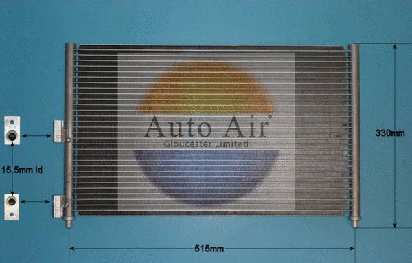 Condenseur, climatisation AUTO AIR GLOUCESTER 16-1103