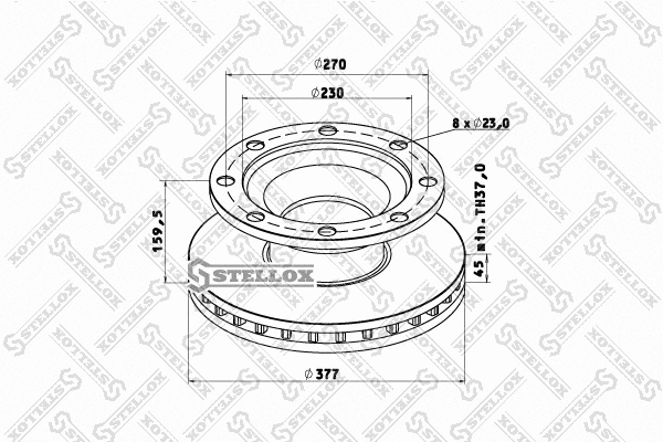 Disque de frein STELLOX 85-00804-SX