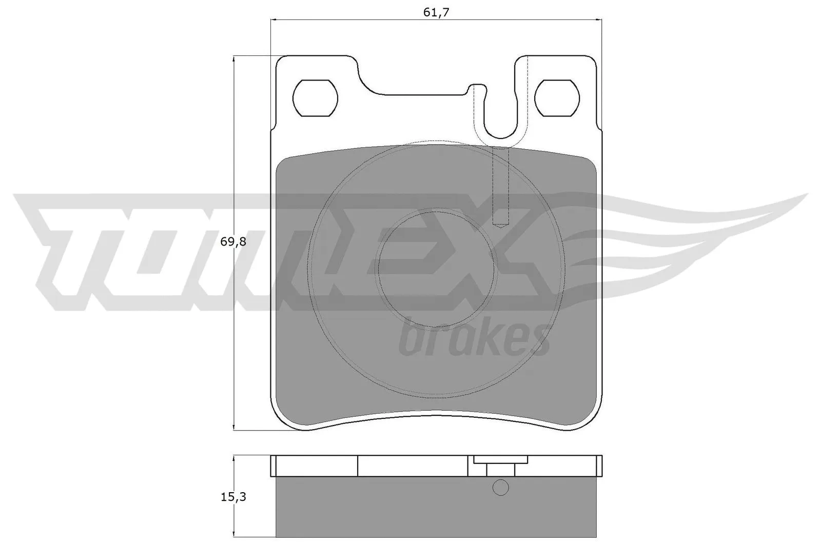 Kit de plaquettes de frein, frein à disque TOMEX Brakes TX 12-73