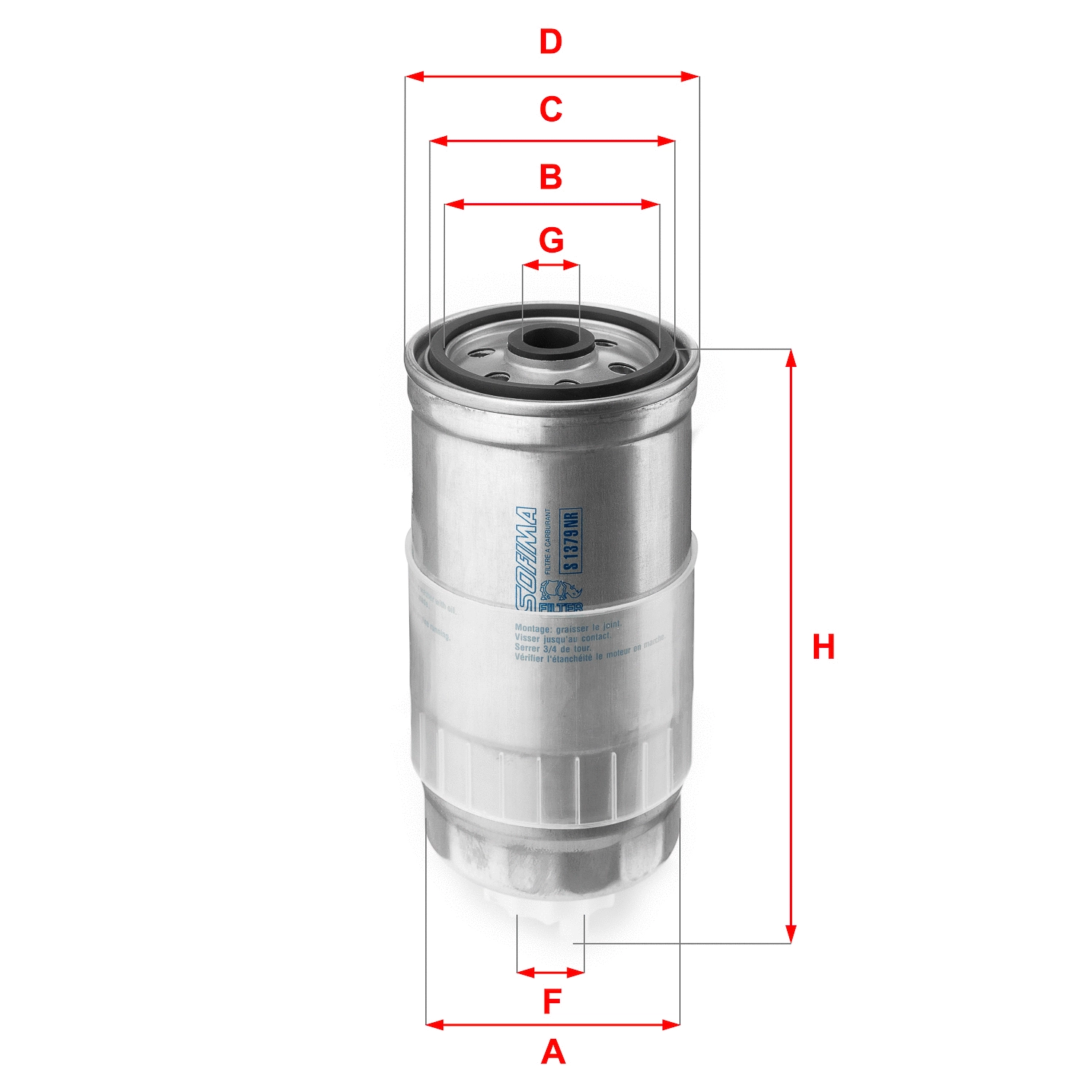 Filtre à carburant SOFIMA S 1379 NR