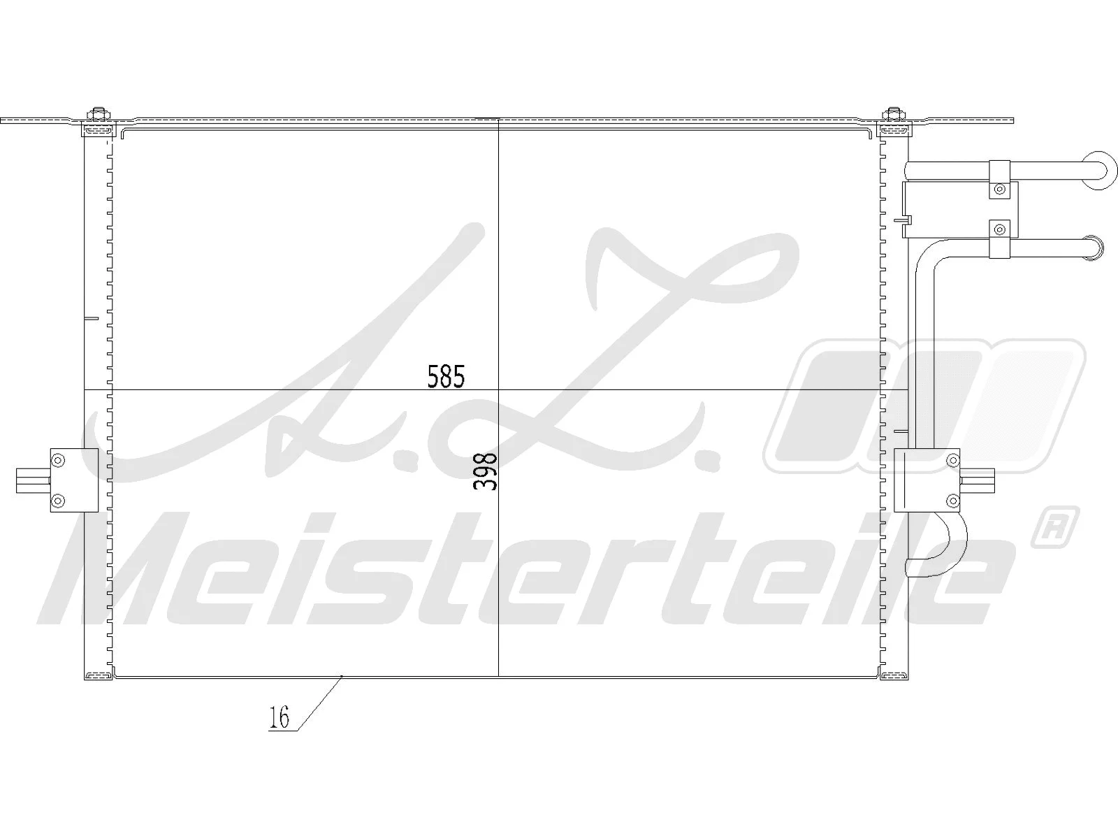 Condenseur, climatisation A.Z. Meisterteile AZMT-45-030-1205