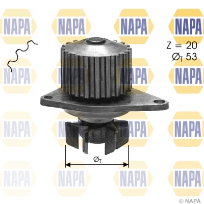 Pompe à eau, refroidissement du moteur NAPA NWP1130