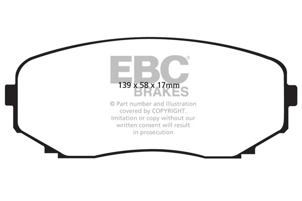 Kit de plaquettes de frein, frein à disque EBC Brakes DP21794