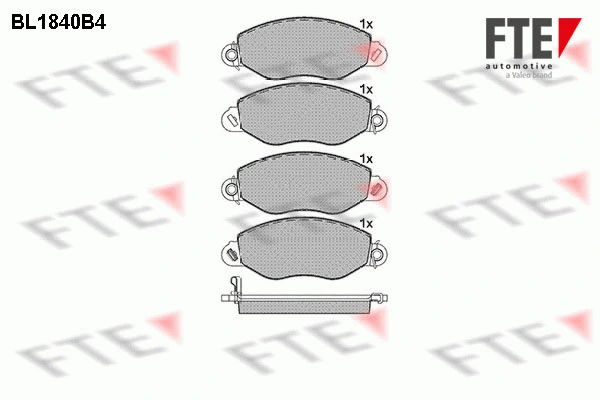 Kit de plaquettes de frein, frein à disque FTE 9010417