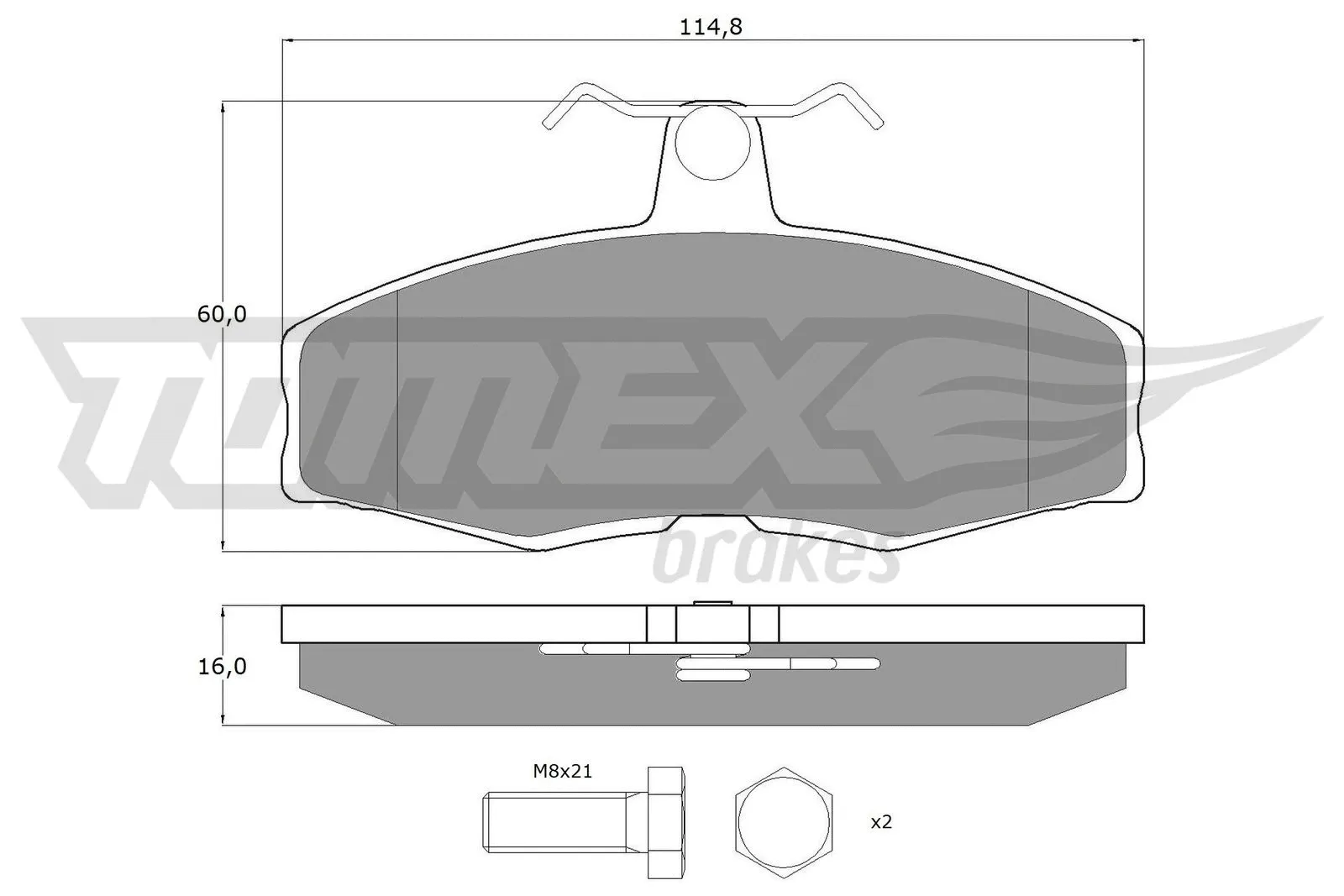 Kit de plaquettes de frein, frein à disque TOMEX Brakes TX 10-272