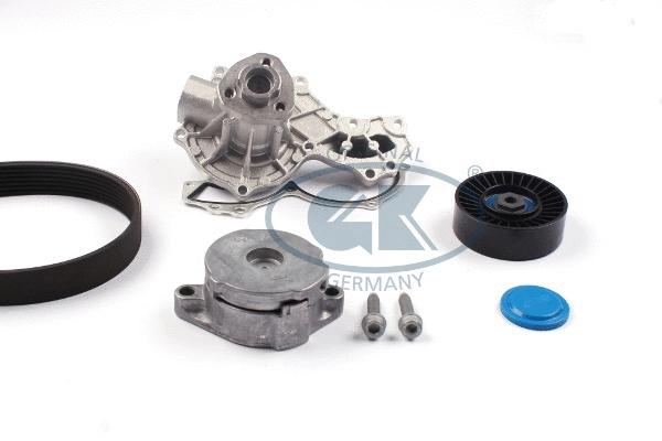 Pompe à eau+Jeu de courroie trapézoïdale à nervures GK K980148I