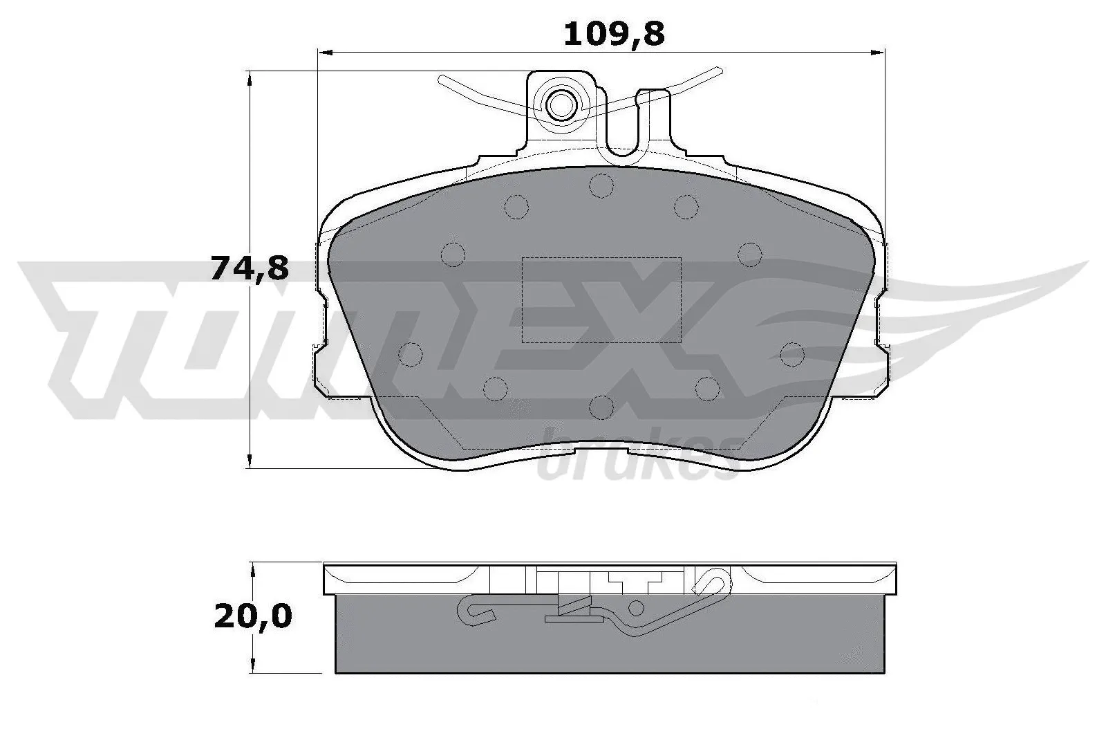 Kit de plaquettes de frein, frein à disque TOMEX Brakes TX 11-46