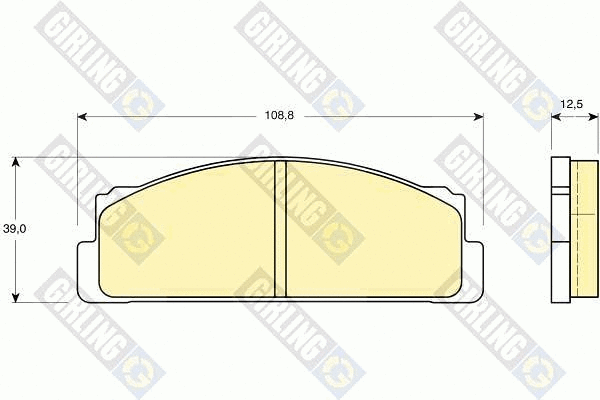 Kit de plaquettes de frein, frein à disque GIRLING 6101053