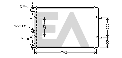 Radiateur, refroidissement du moteur EACLIMA 31R02033