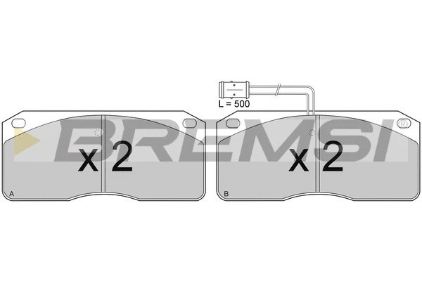 Kit de plaquettes de frein, frein à disque BREMSI BP7239