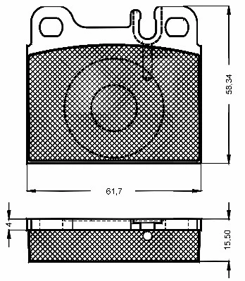 Kit de plaquettes de frein, frein à disque BSF 10487