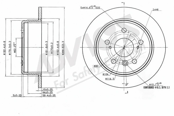Disque de frein ADVICS-SEA A6R458