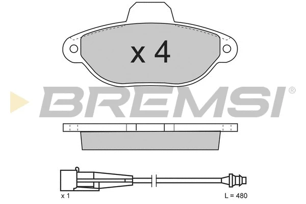 Kit de plaquettes de frein, frein à disque BREMSI BP2626