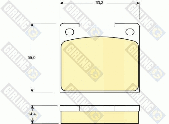Kit de plaquettes de frein, frein à disque GIRLING 6105331
