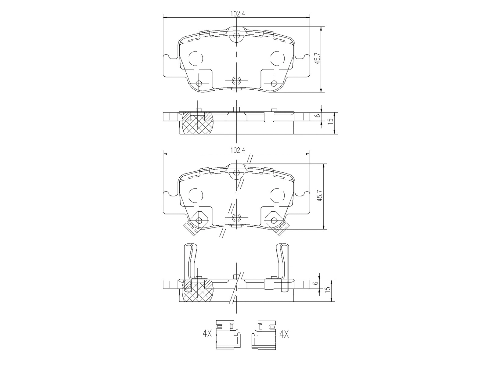 Kit de plaquettes de frein, frein à disque A.Z. Meisterteile AZMT-44-022-1299