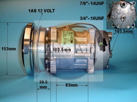 Compresseur, climatisation AUTO AIR GLOUCESTER 14-0016