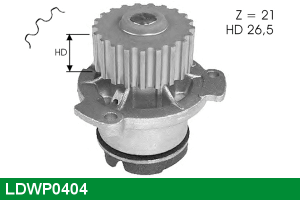 Pompe à eau, refroidissement du moteur LUCAS LDWP0404