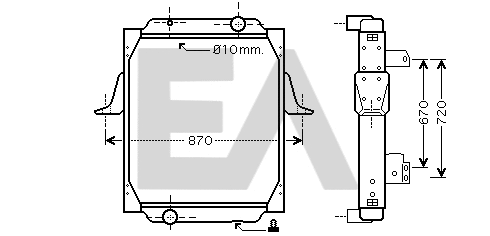 Radiateur, refroidissement du moteur EACLIMA 31R59018